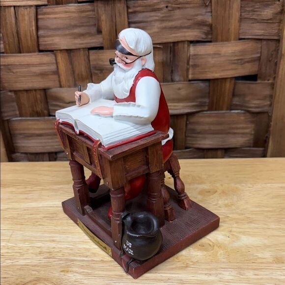 Norman Rockwell Santa Figurine - Red and Brown - Picture 2 of 5
